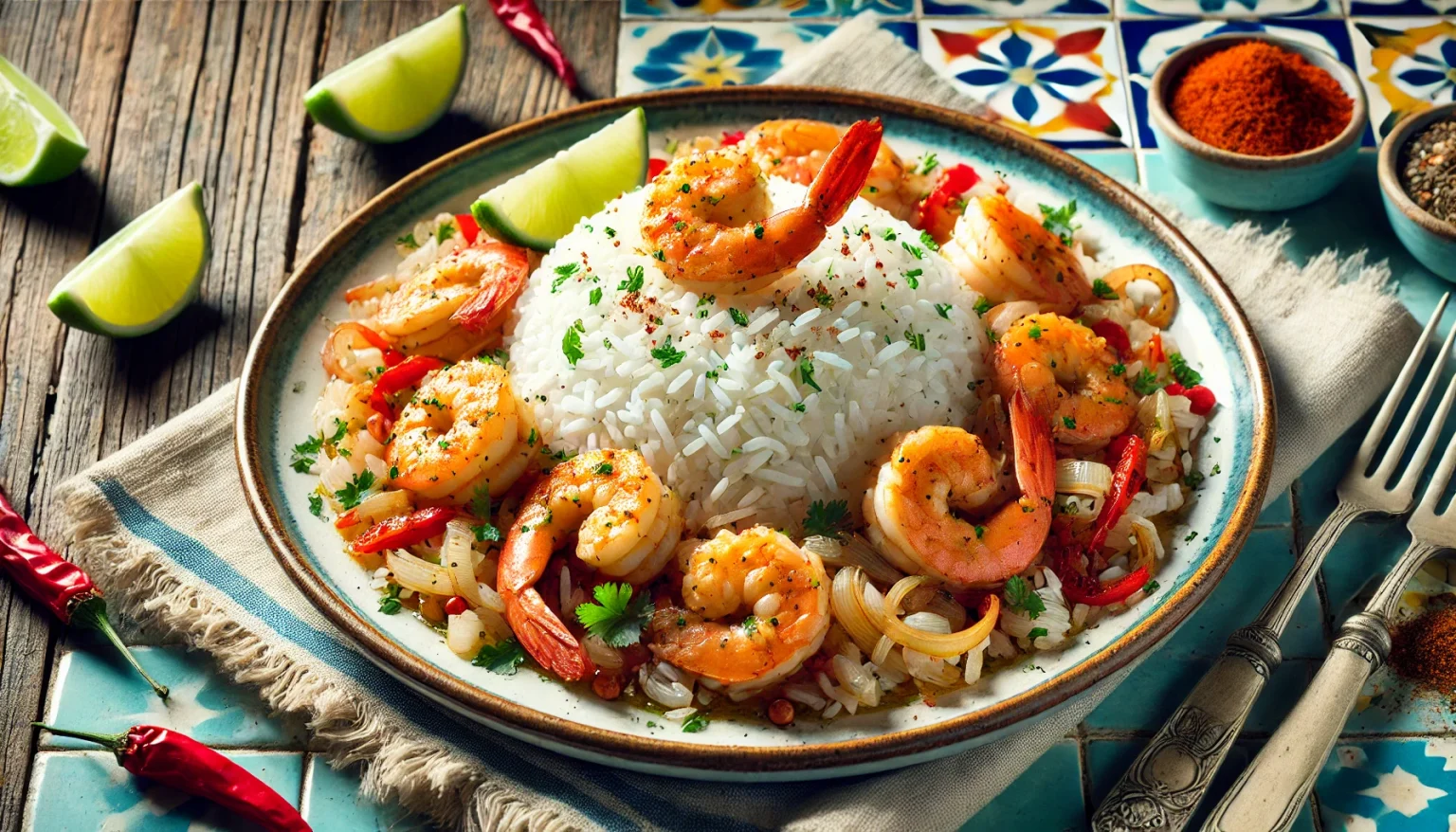Cuban Shrimp and Rice Menu